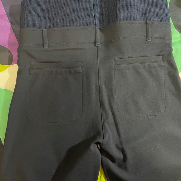Betabrand Classic Dress Pant Yoga Pant | Bootcut, Navy, Size M (29.5" inseam) - Picture 3 of 5